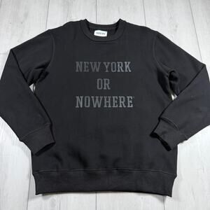 NYON NEW YORK OR NOWHERE Crew Neck Sweatshirt Mens Large Black Casual Relaxed
